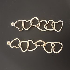 Women Fashion Simple Heart Chain Tassel Earrings - Gold